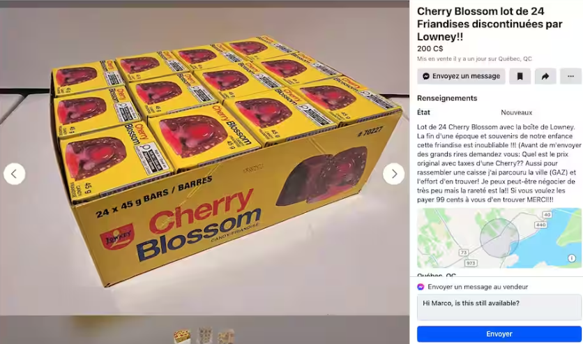 Des internautes tentent de faire fortune en vendant des Cherry Blossom à des prix délirants