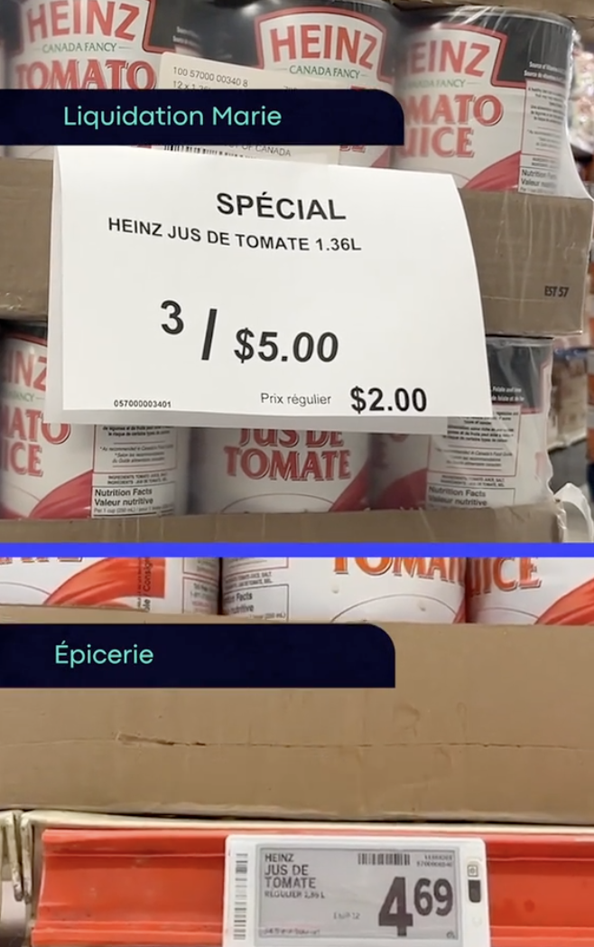 Une chaîne d'épiceries au Québec vend des produits expirés et déclassés à rabais