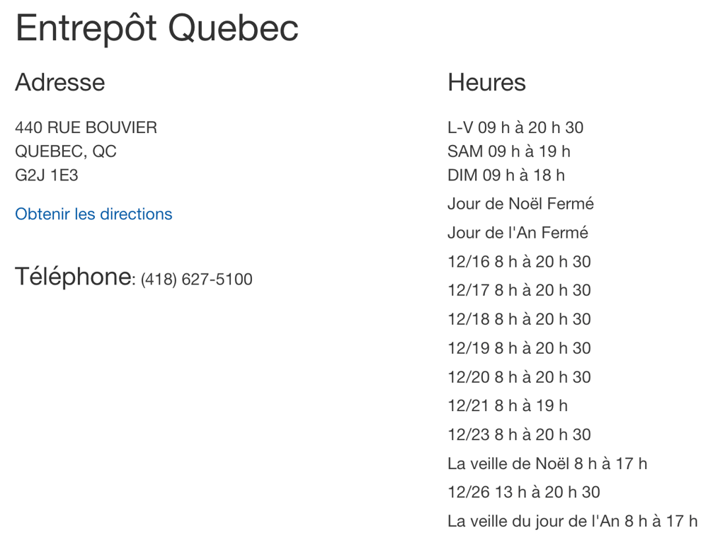 Costco modifie ses heures d’ouverture pour le temps des fêtes