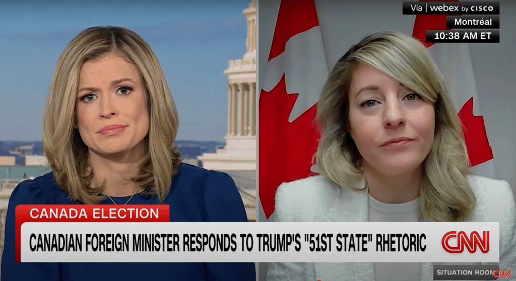 Mélanie Joly répond sèchement aux attaques de Donald Trump à la télévision américaine
