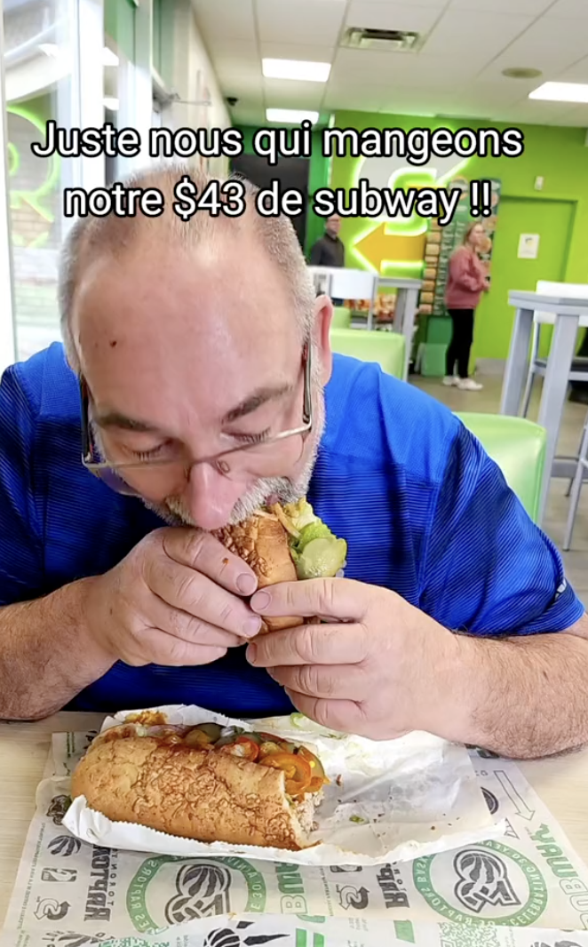 Deux Québécois déprimés par les prix chez Subway mais ils continuent d'y aller