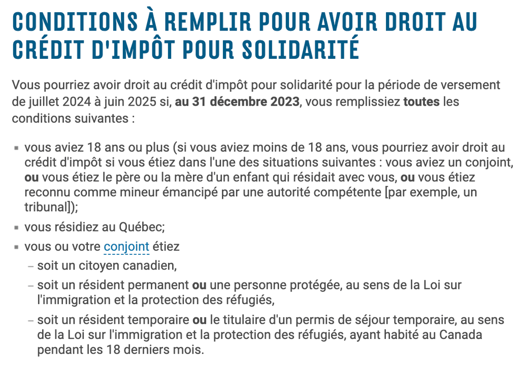 Trois prestations du provincial que vous pourriez recevoir au mois de décembre