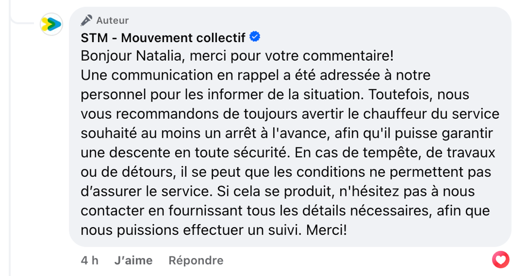 De nombreuses personnes ne connaissent pas ce service gratuit proposé par la STM