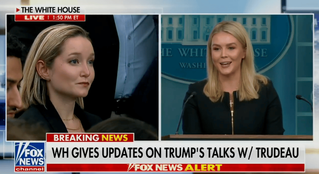 Karoline Leavitt manque de respect à Justin Trudeau pendant son point de presse