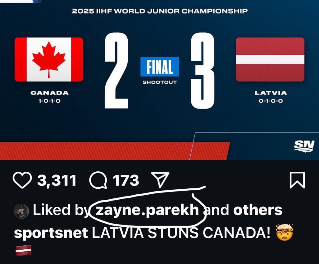 Two WJC snubs appear to mock Canada's loss to Latvia.