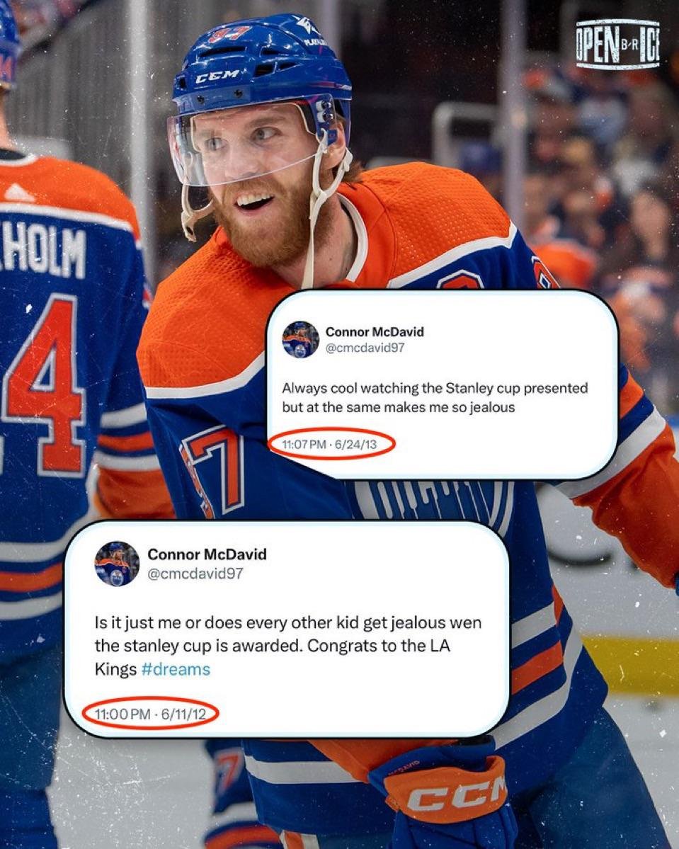 Fans uncover some great posts from a teenage Connor McDavid dreaming about the Stanley Cup