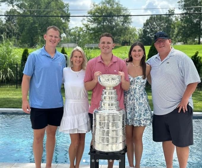 Pictures surface on how Brady Tkachuk dealt with brother Matthew’s day with the Stanley Cup