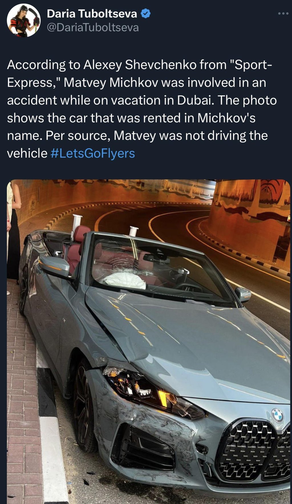 Flyers’ Matvei Michkov involved in car crash under troubling circumstances!