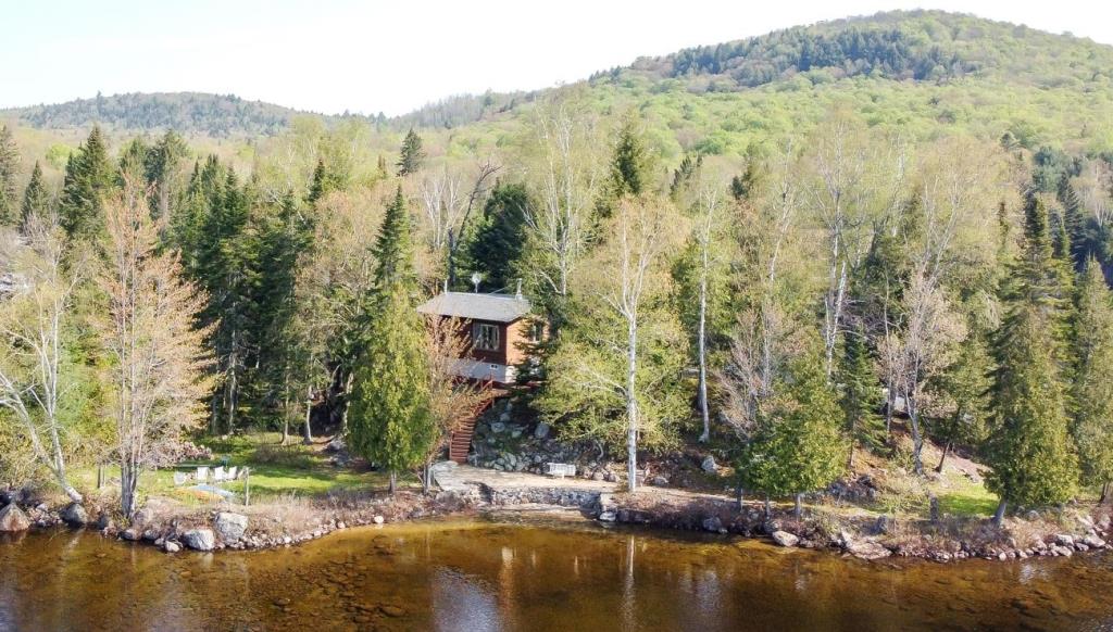 Vendu meublé! Chalet niché sur une île privée au cœur des Laurentides