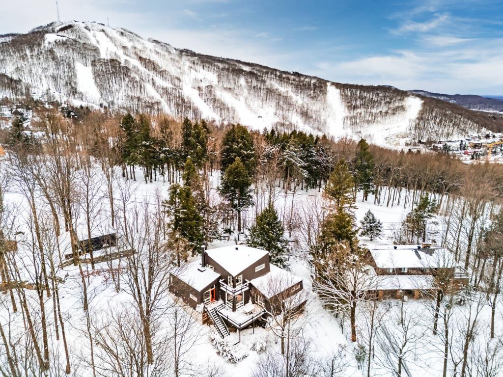 Rare propriété mid-century érigée sur un mont de ski à 50 minutes de Montréal