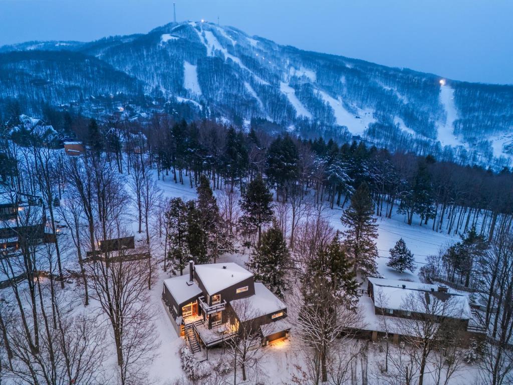 Rare propriété mid-century érigée sur un mont de ski à 50 minutes de Montréal