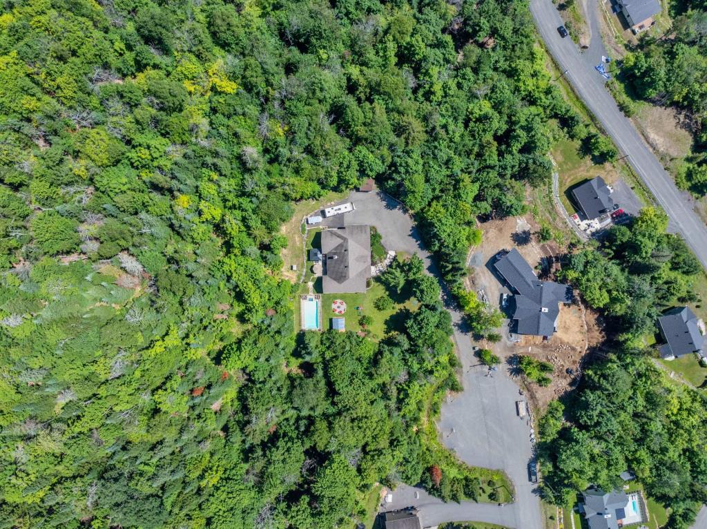 Majestueuse demeure rustique nichée dans un environnement boisé intime