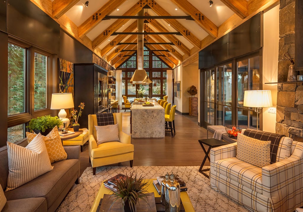 Chalet rustique classique : une fusion parfaite de modernité et d'éléments industriels