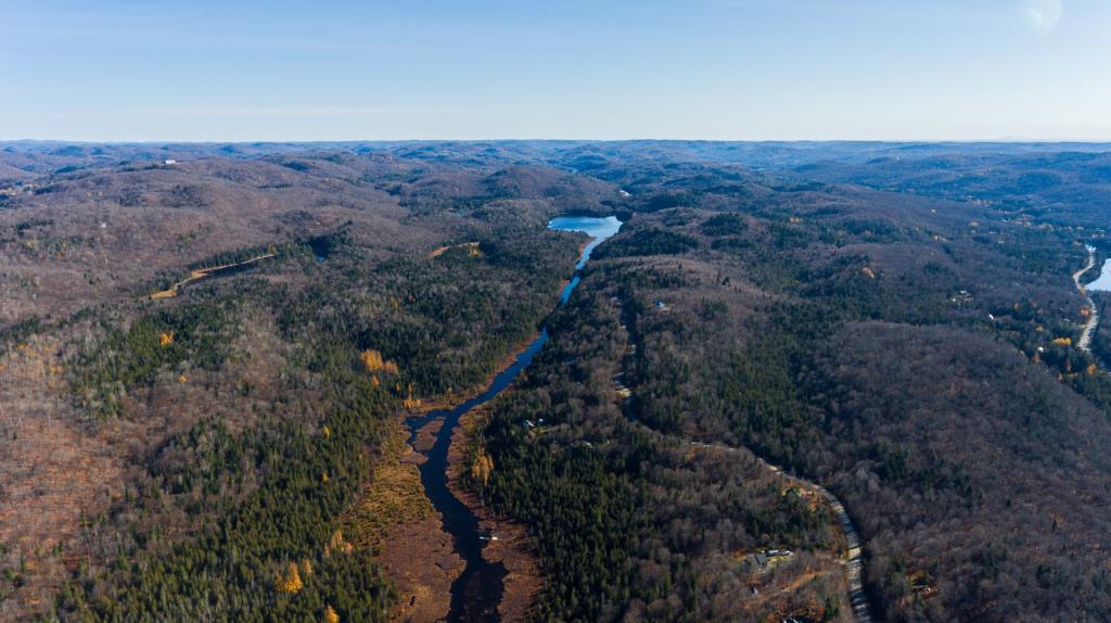 Oasis intime de plus de 75 000 pi² au milieu de la forêt