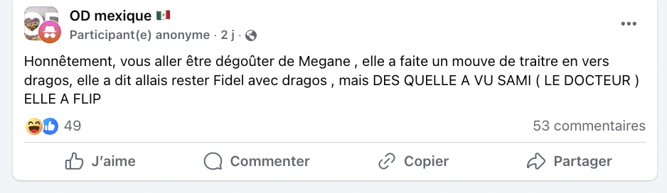 «What the f***?» Les fans d'OD Tentations sont furieux après la trahison de Mégane