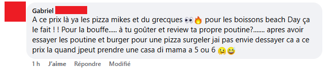 Un internaute ramasse la nouvelle pizza congelée d'Olivier Priumeau et ce dernier lui répond