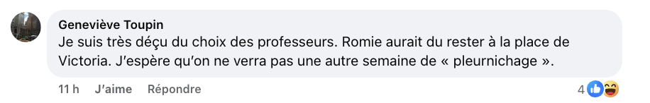 Les fans de Romie crient à l'injustice après son élimination à Star Académie