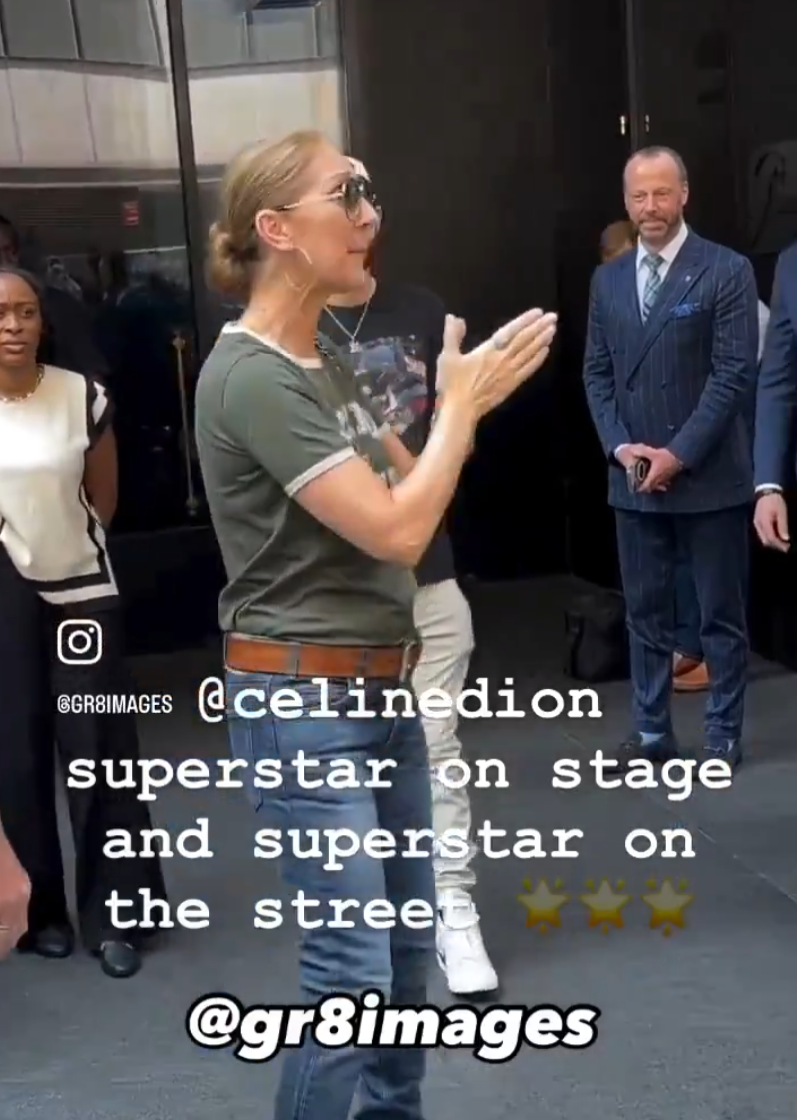 Céline Dion reçoit une immense vague d'amour en sortant d'un hôtel à New York