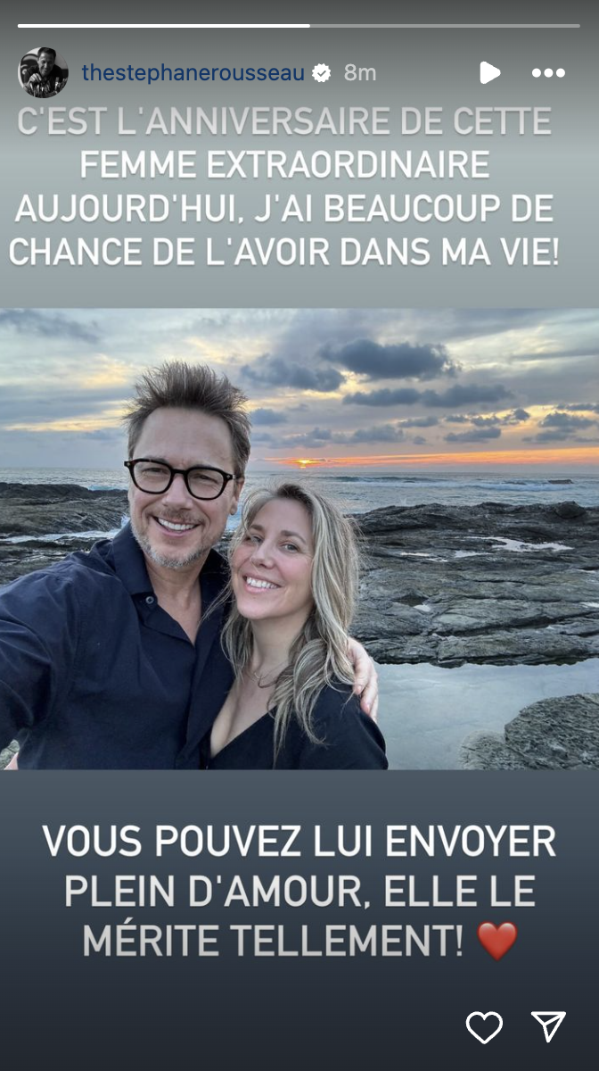 Stéphane Rousseau partage une rare photo de couple avec son amoureuse pour une raison précise