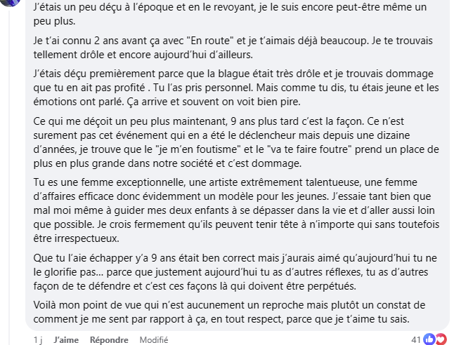 Mariana Mazza avoue avoir fait un doigt d’honneur par frustration et un de ses fans ne cache pas sa déception