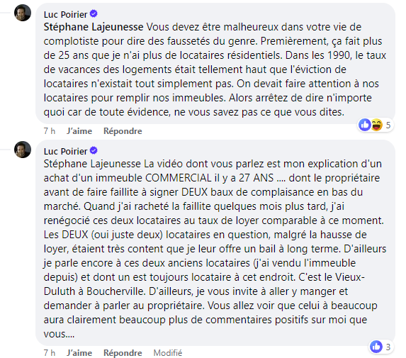 Il critique l'entrevue de Luc Poirier à Tout le monde en parle et ce dernier le remet solidement à sa place