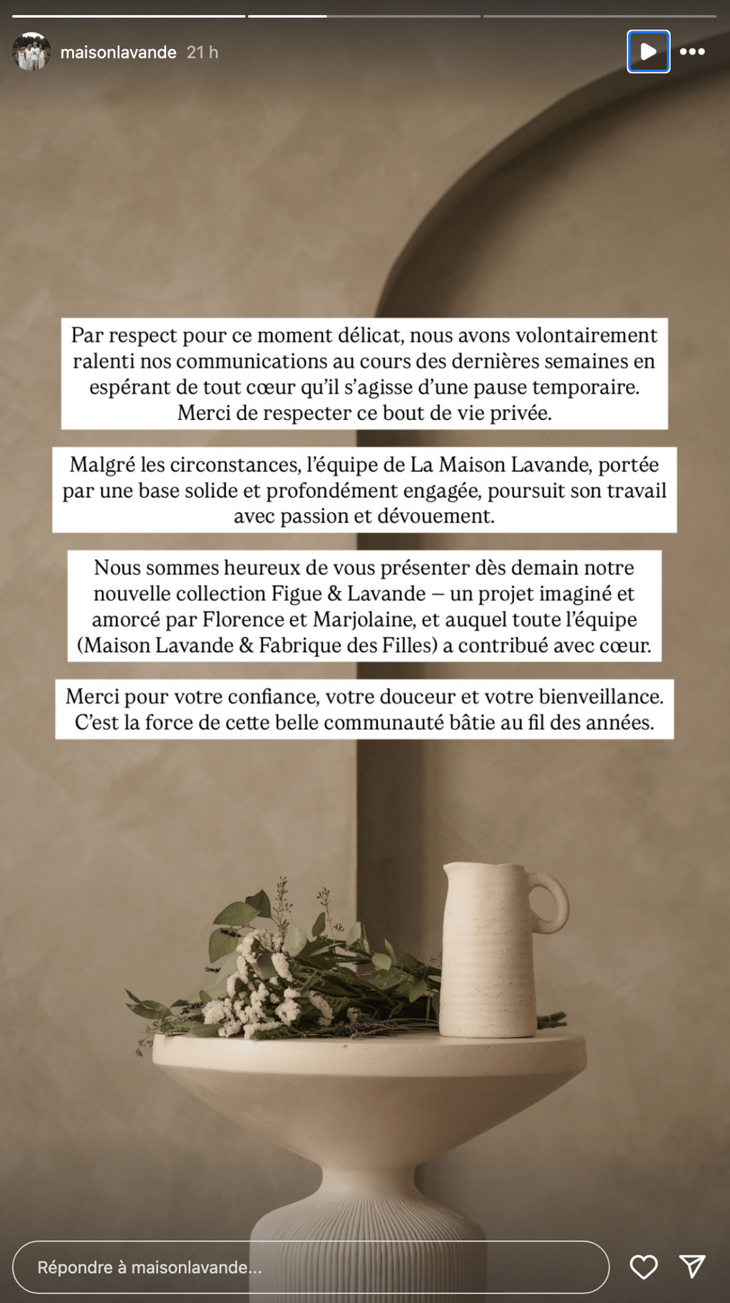 La Maison Lavande fait le point au sujet des tensions internes dans l’entreprise