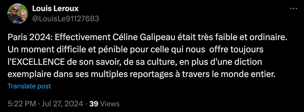 Céline Galipeau répond finalement aux vives critiques sur la cérémonie d'ouverte des JO à Radio-Canada