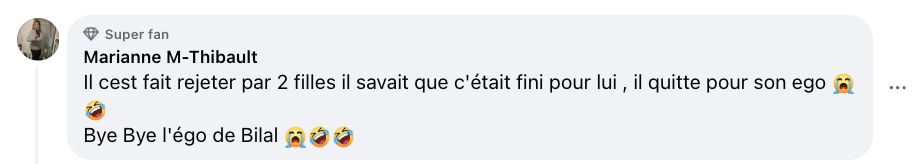 Les fans d'Occupation Double n'ont pas du tout apprécié la décision de Bilal «C'est assez lâche merci!»