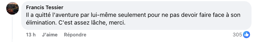 Les fans d'Occupation Double n'ont pas du tout apprécié la décision de Bilal «C'est assez lâche merci!»