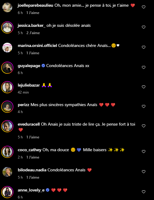 Anaïs Favron annonce une triste nouvelle et elle partage un message déchirant 