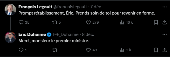 Éric Duhaime brise le silence à la suite de son hospitalisation d'urgence 