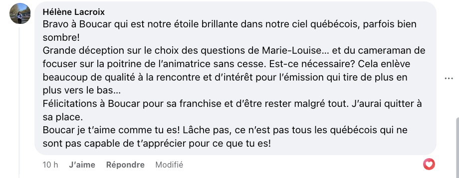 On a eu droit à l'entrevue la plus malaisante de l'année et Boucar Diouf n'était pas content