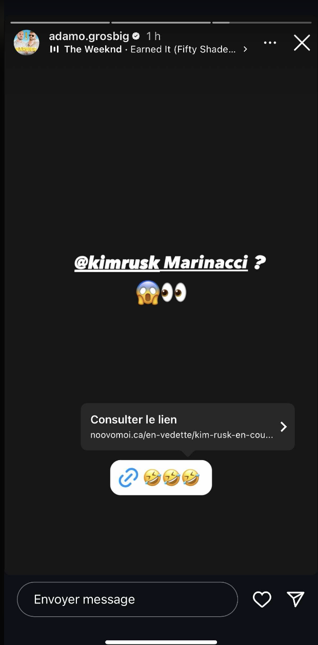 Kim Rusk et Adamo confirment avec humour qu'ils ne forment pas un couple 