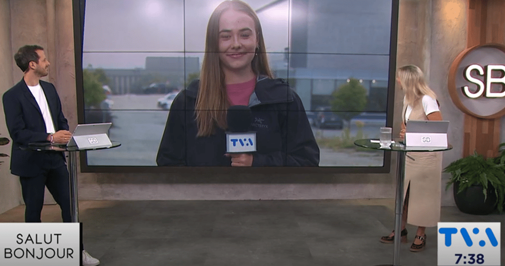 Ève-Marie Lortie vit un moment magique avec sa fille pour sa première journée à la barre de Salut Bonjour