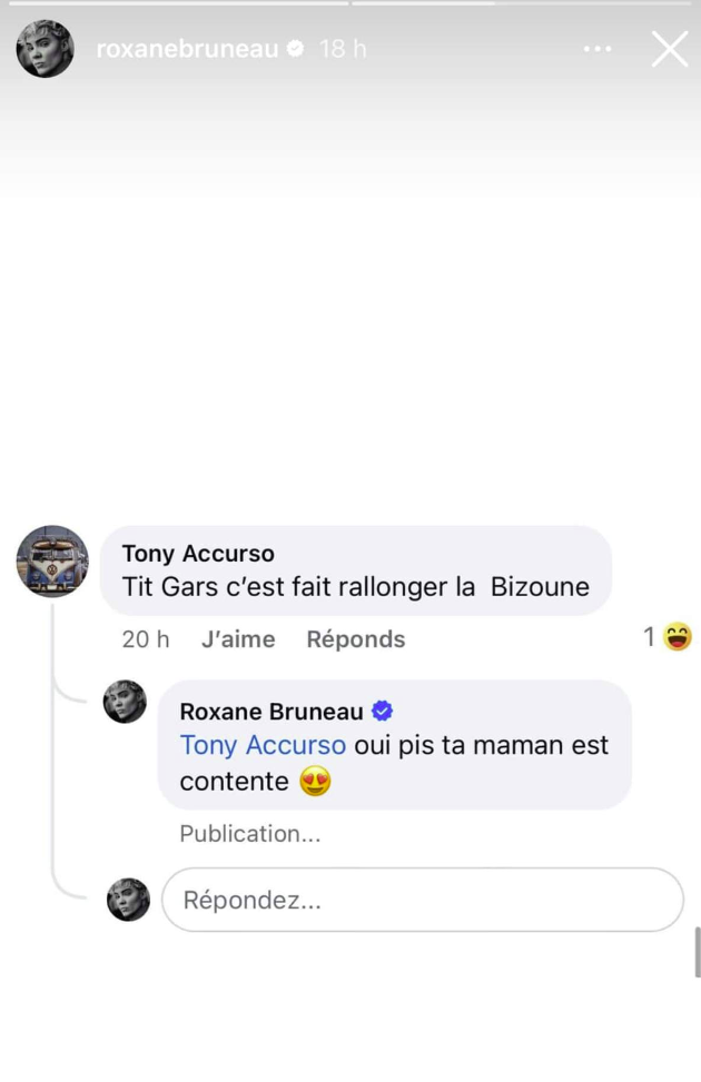 Roxane Bruneau se fait insulter par un internaute et elle lui réplique de la meilleure façon