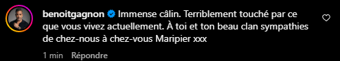 Les vedettes sont nombreuses à envoyer des messages à Maripier Morin suite l'annonce du décès de son frère