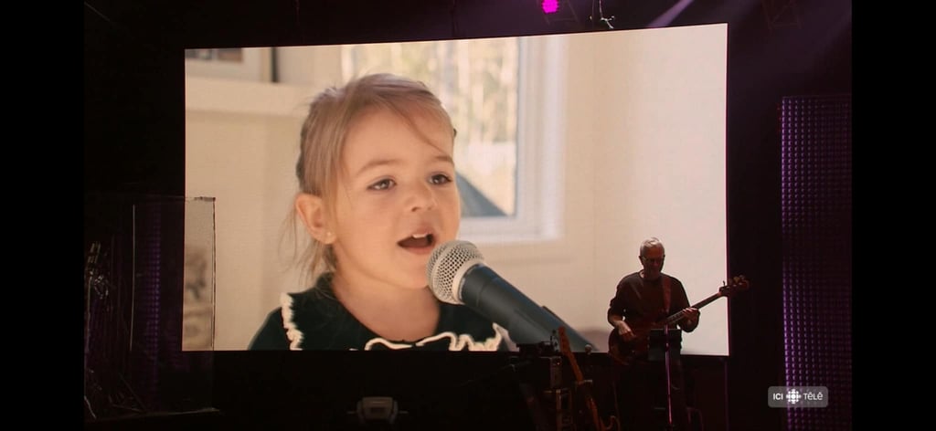 La petite-fille de Patrick Bourgeois chante sa chanson pour surprendre son papa Ludovick Bourgeois