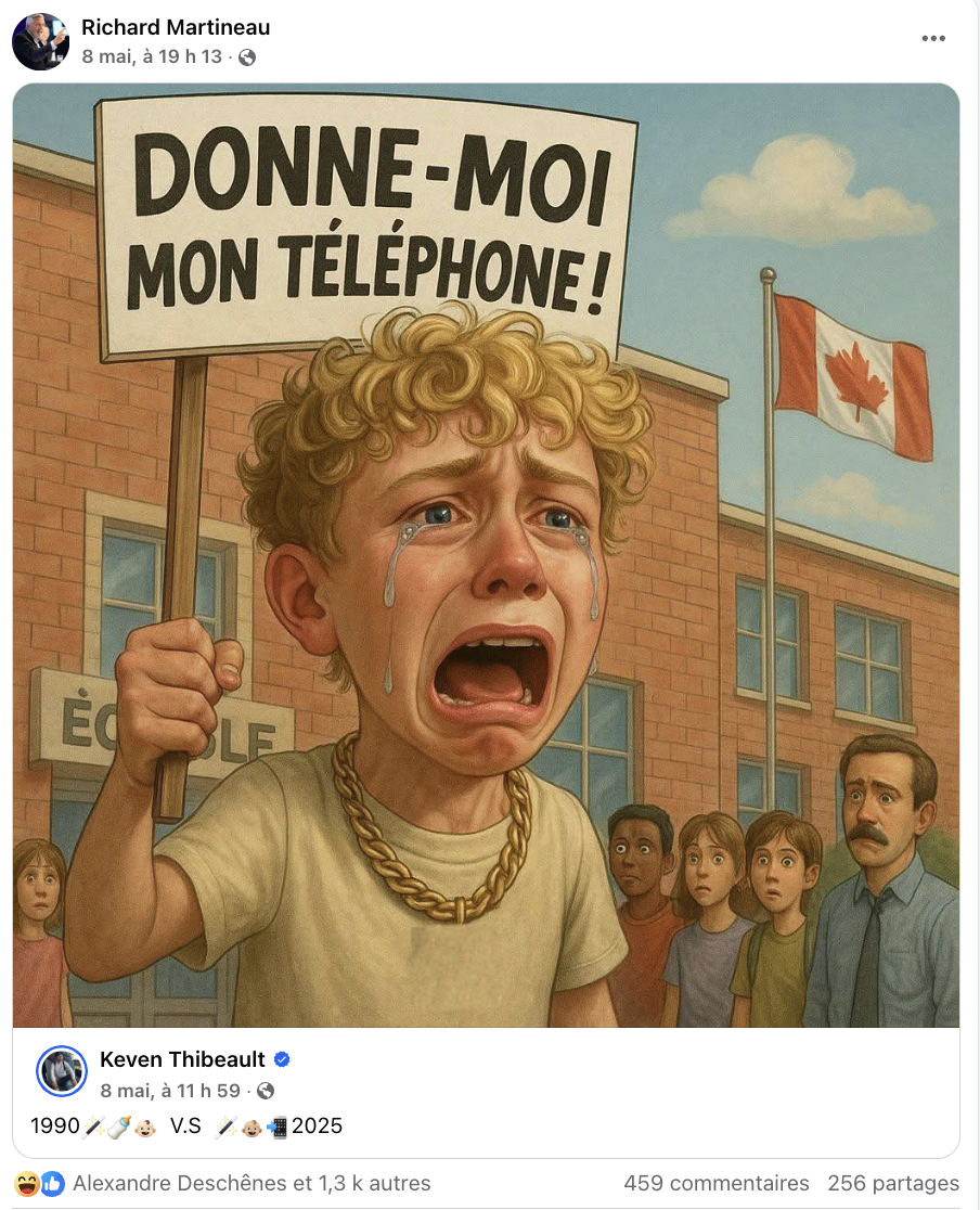 Arnaud Soly ramasse les adultes qui s'en prennent aux jeunes concernant la grève pour les cellulaires en classe
