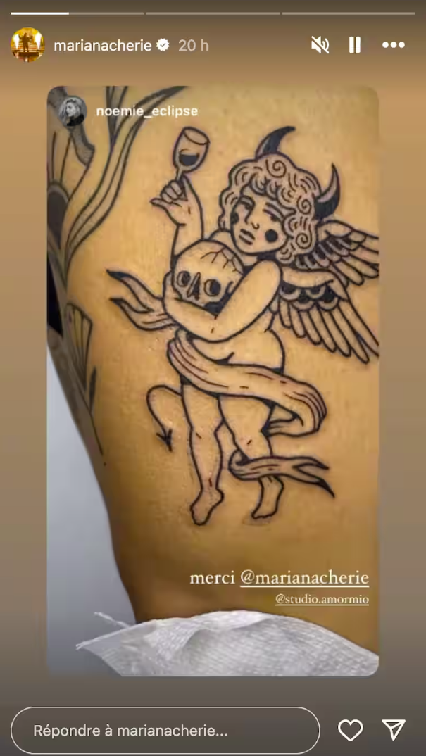 Mariana Mazza dévoile ses deux nouveaux tatouages