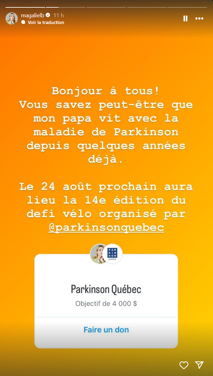 Magalie Lépine-Blondeau demande l'aide de ses fans pour son papa malade