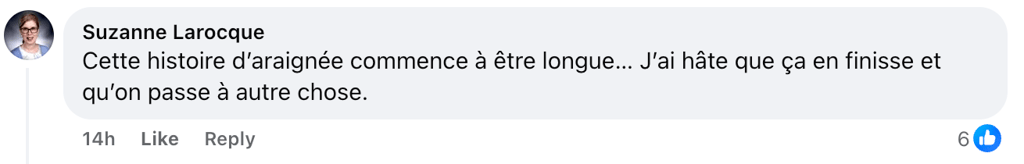 Un grand nombre de Québécois sont tannés de voir l'araignée de STAT sur leurs écrans.