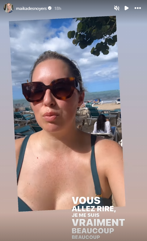 Maïka Desnoyers pose en bikini et nous offre un magnifique aperçu de sa destination vacances