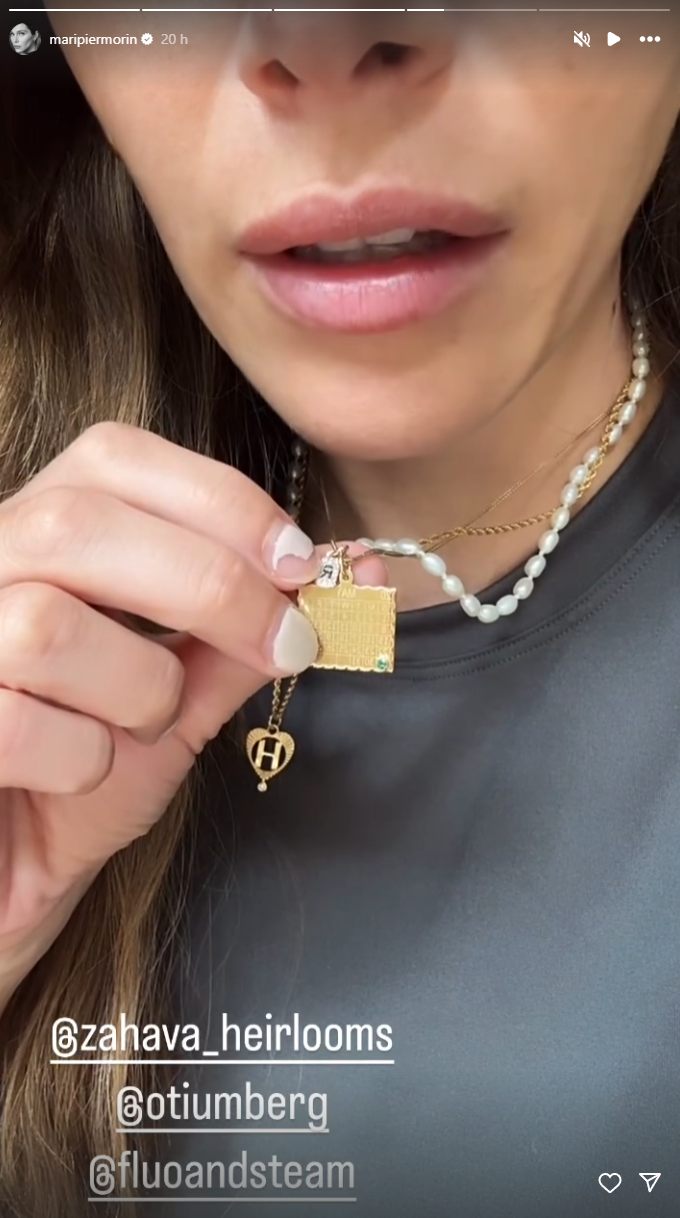 Maripier Morin porte un collier magnifique en hommage à son frère décédé