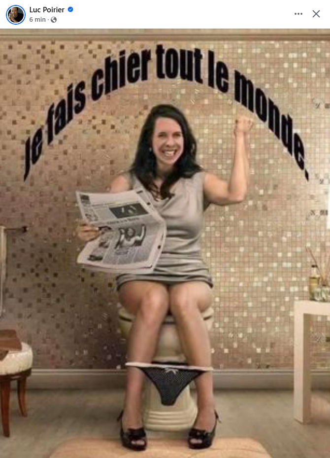 Luc Poirier ramasse solidement Valérie Plante avec une photo