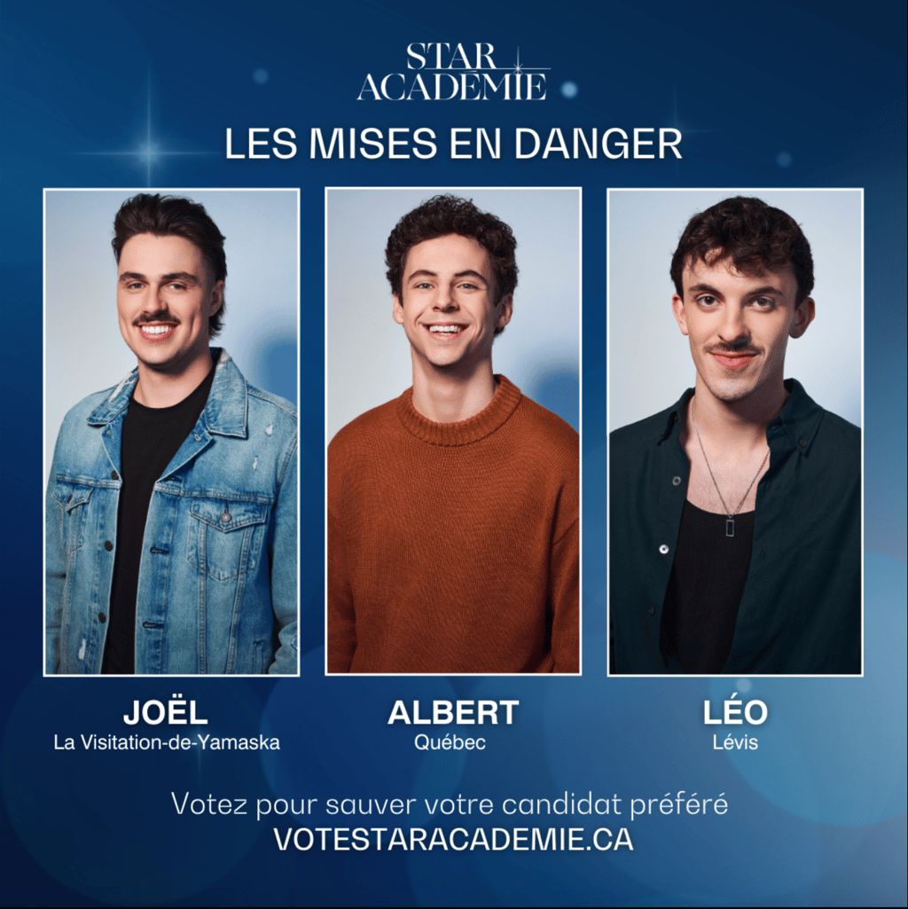 Albert, Léo et Joël sont mis en danger à Star Académie et c'est facile de deviner qui sera éliminé dimanche