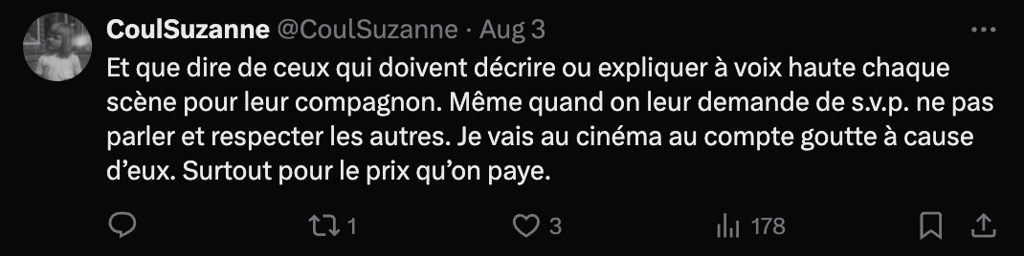 Alex Perron pète sa coche contre les personnes qui sont sur leur téléphone au cinéma