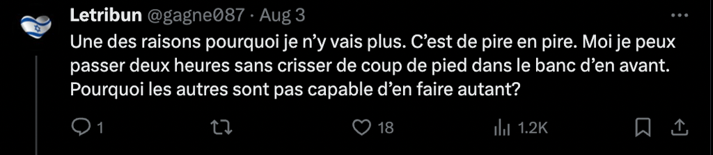 Alex Perron pète sa coche contre les personnes qui sont sur leur téléphone au cinéma