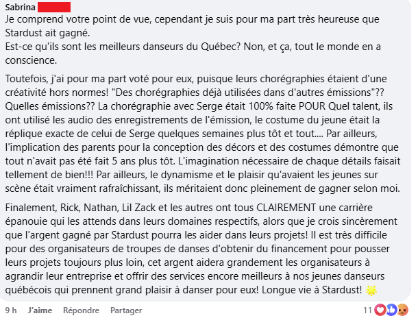 Controverse à Quel talent! après avoir dévoilé qui remporte la victoire