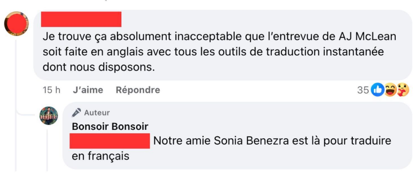 AJ Mclean des Backstreet Boys débarque à Bonsoir Bonsoir, mais les téléspectaterus sont furieux