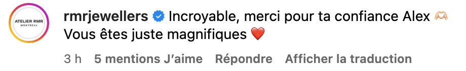 Noémie Lacerte partage des photos de sa bague après ses fiançailles avec Alexandre Nichols 
